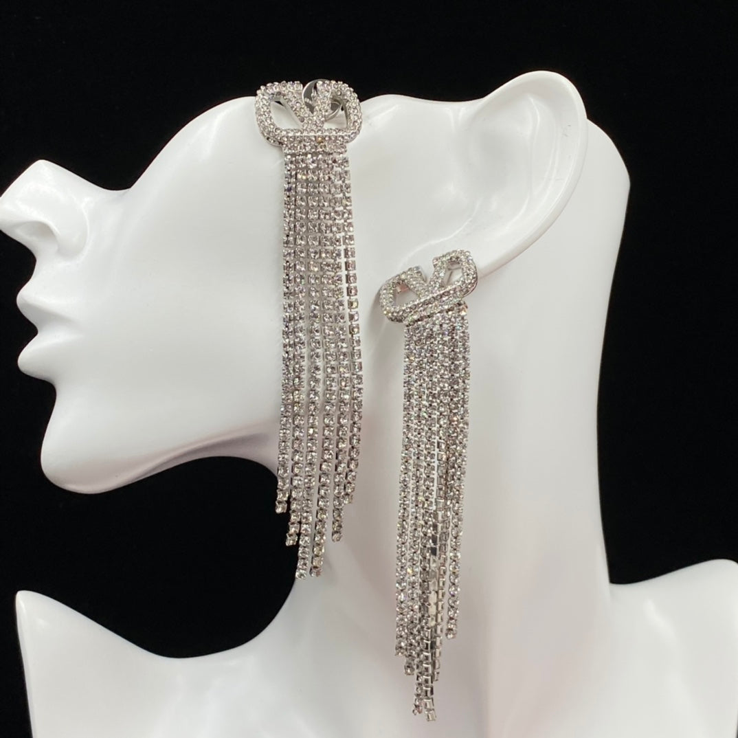 Sparkling Crystal Diamond Earrings