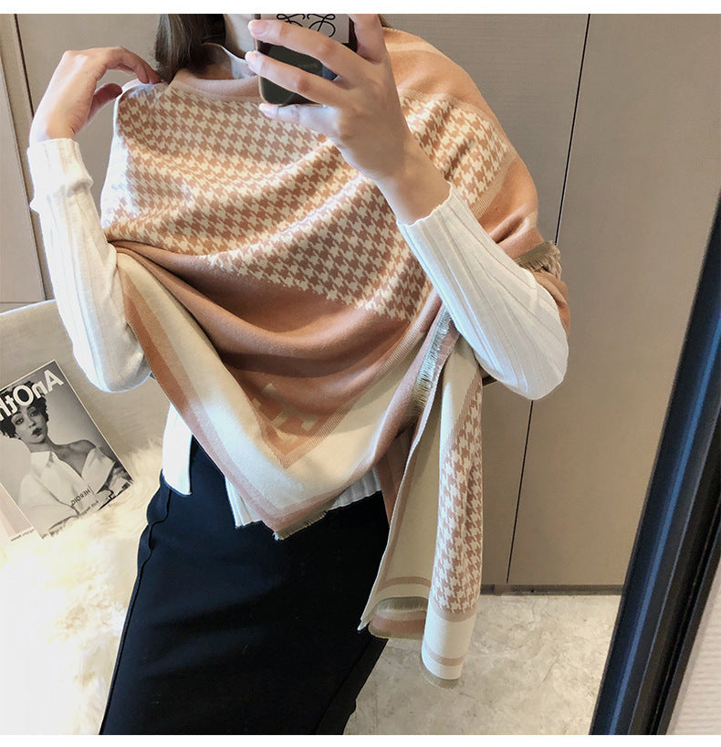 Cashmere warm thickened shawl scarf