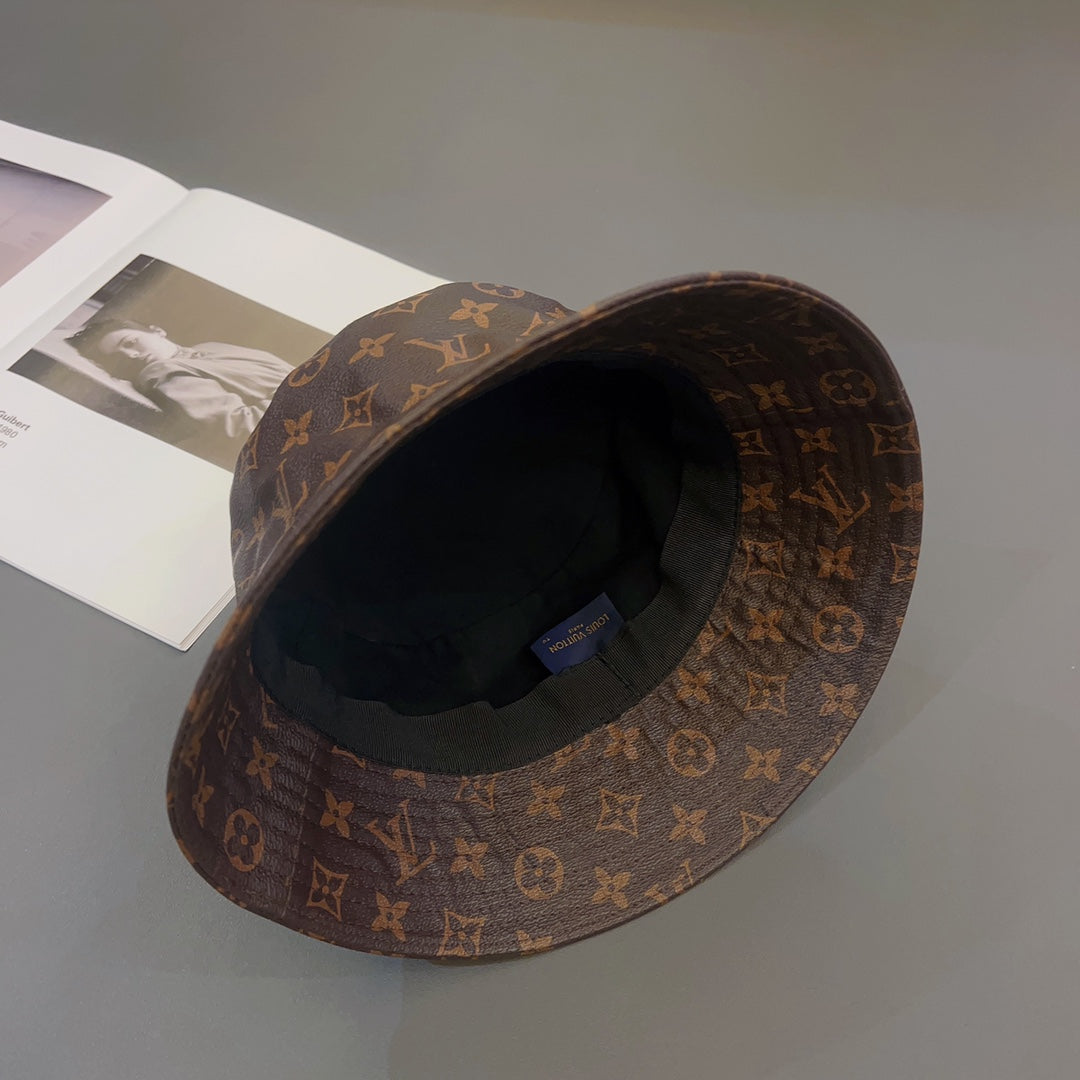 Classic Monogram Leather Bucket Hat