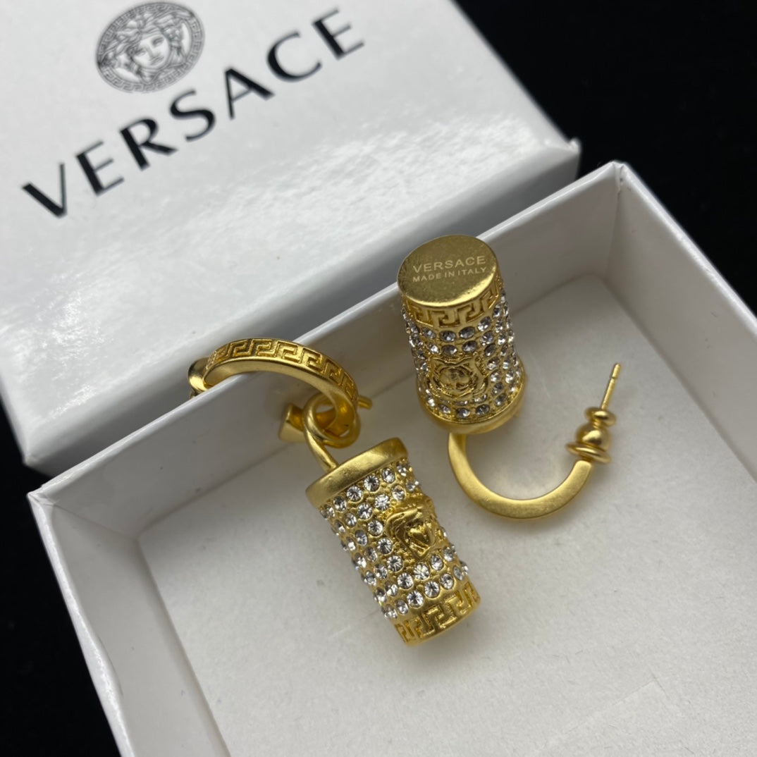 Medusa Cylinder Drop Earrings