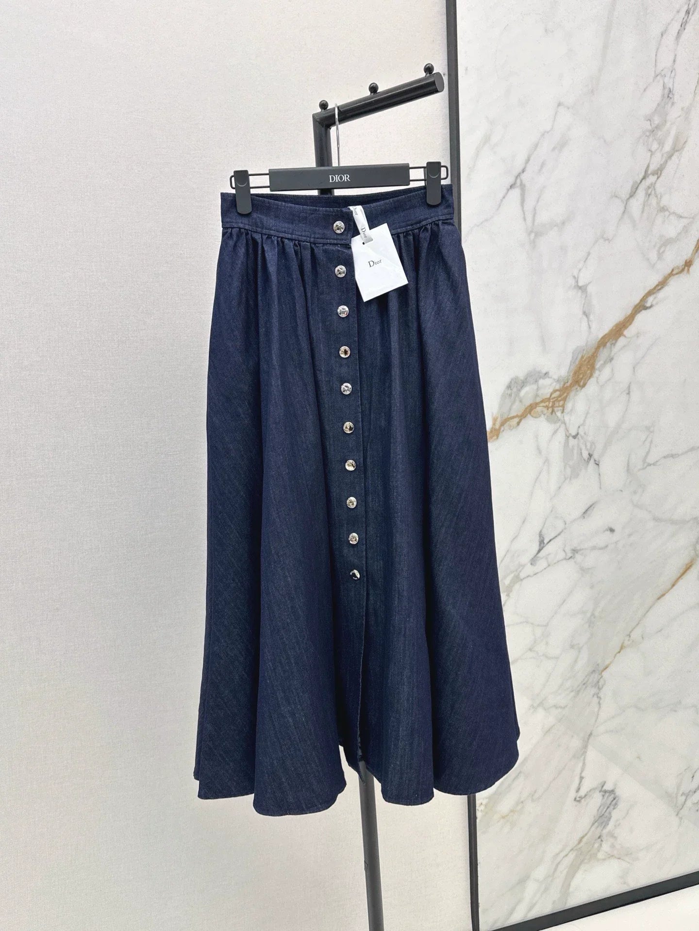 D 25 Spring/Summer Newest Buckle Denim Half-body Skirt