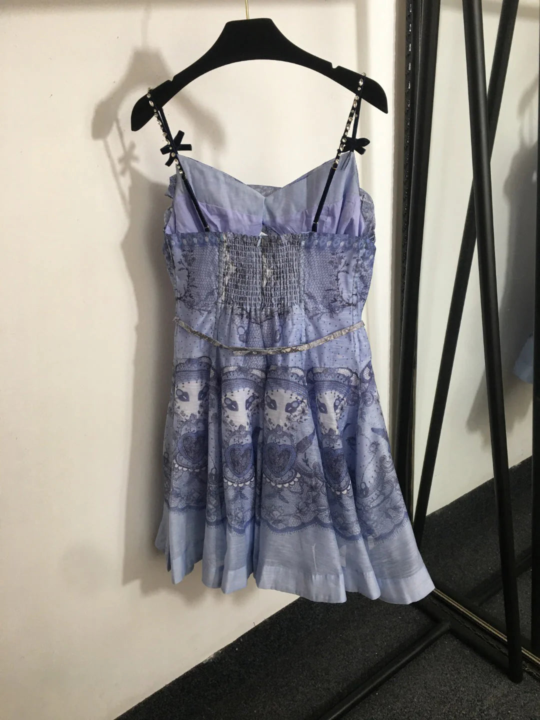 ZI Diamond bow halter dress
