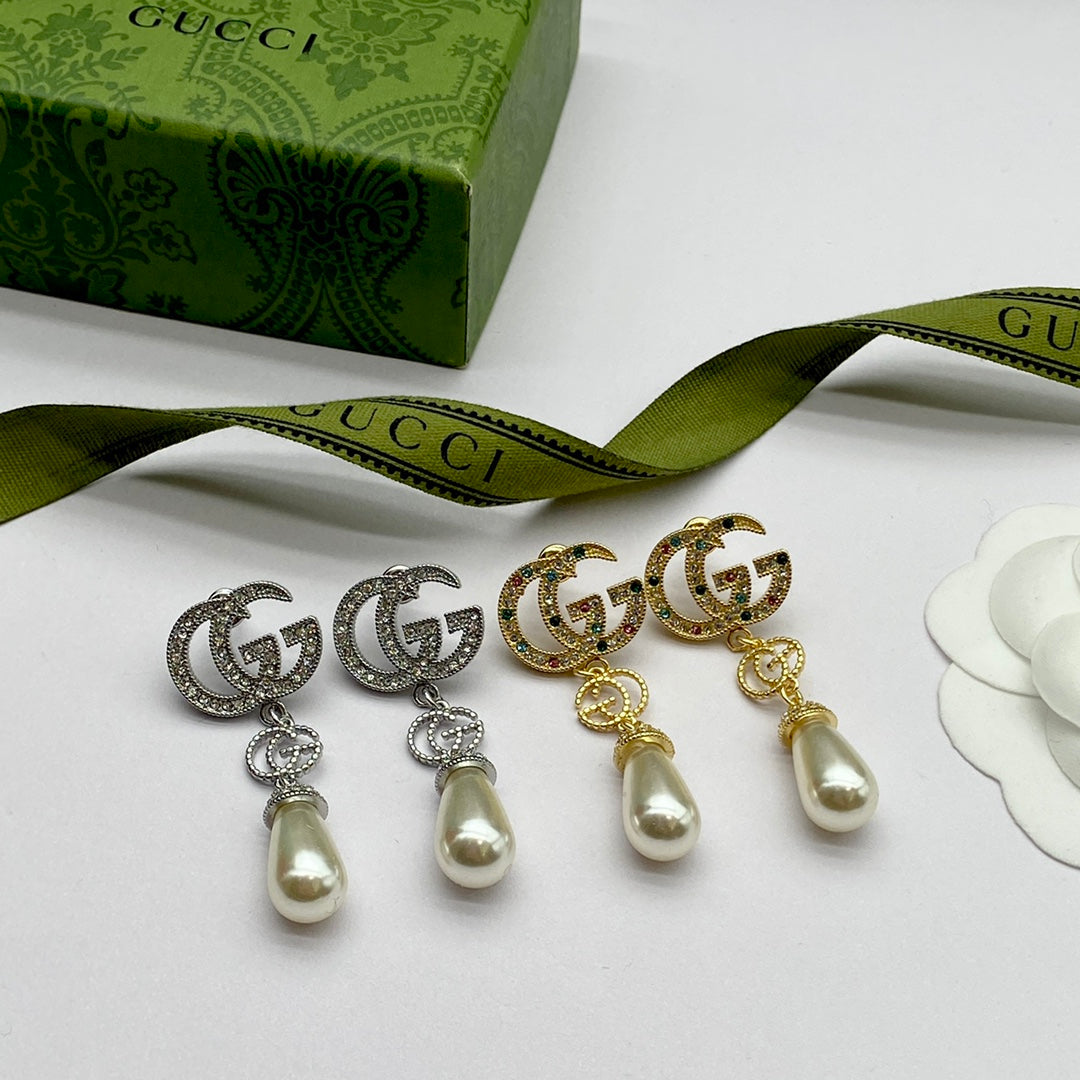 Premium Pearl Pendant Earrings