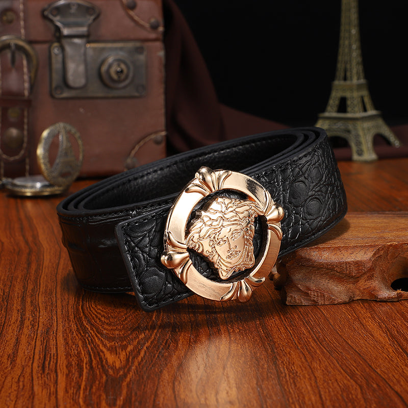 Medusa Biggie Leather Fashion Belt