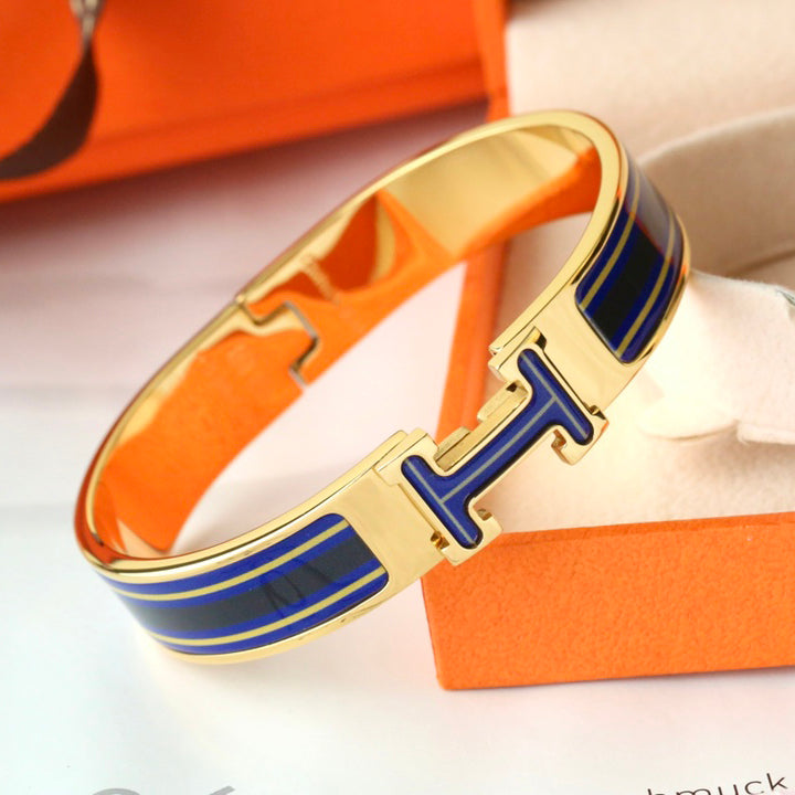 Fashion Letter Buckle Enamel Bracelet