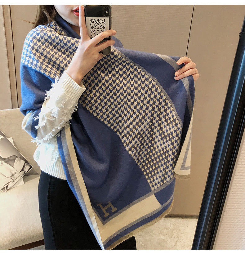 Cashmere warm thickened shawl scarf