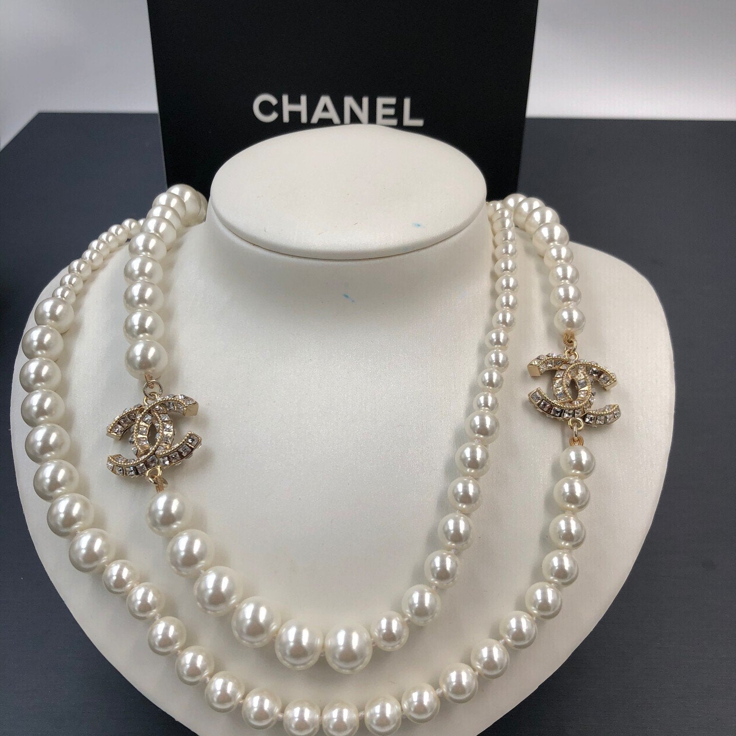 Fashion Rhinestone Pearl Necklace