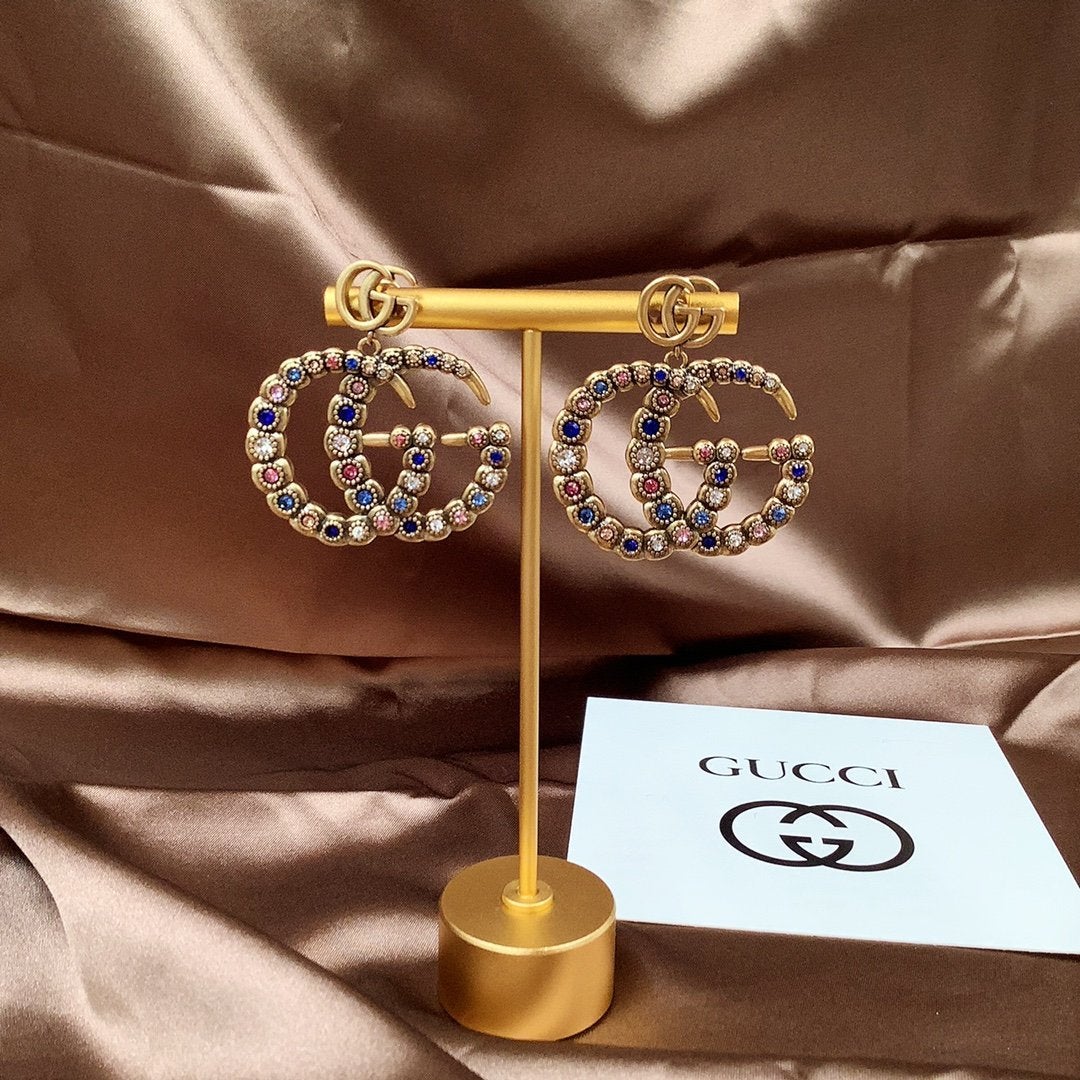 Retro Full Diamond Earrings