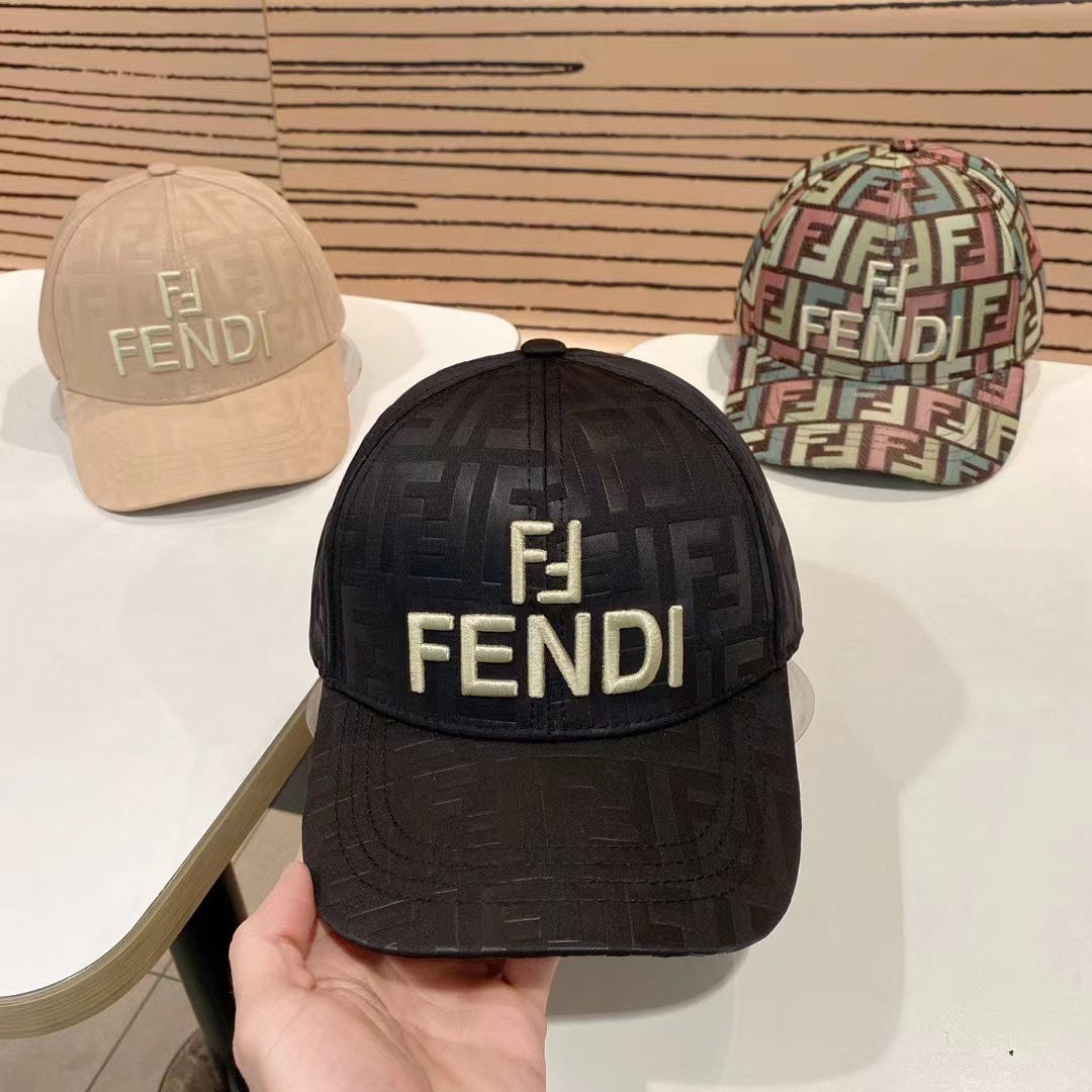 Solid color double F letter baseball cap