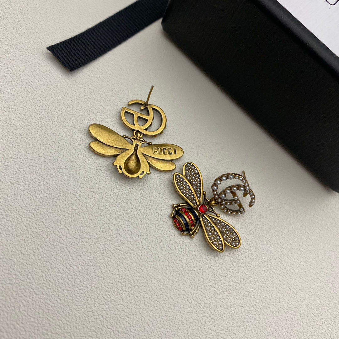 Vintage Pearl Bee Series Earrings