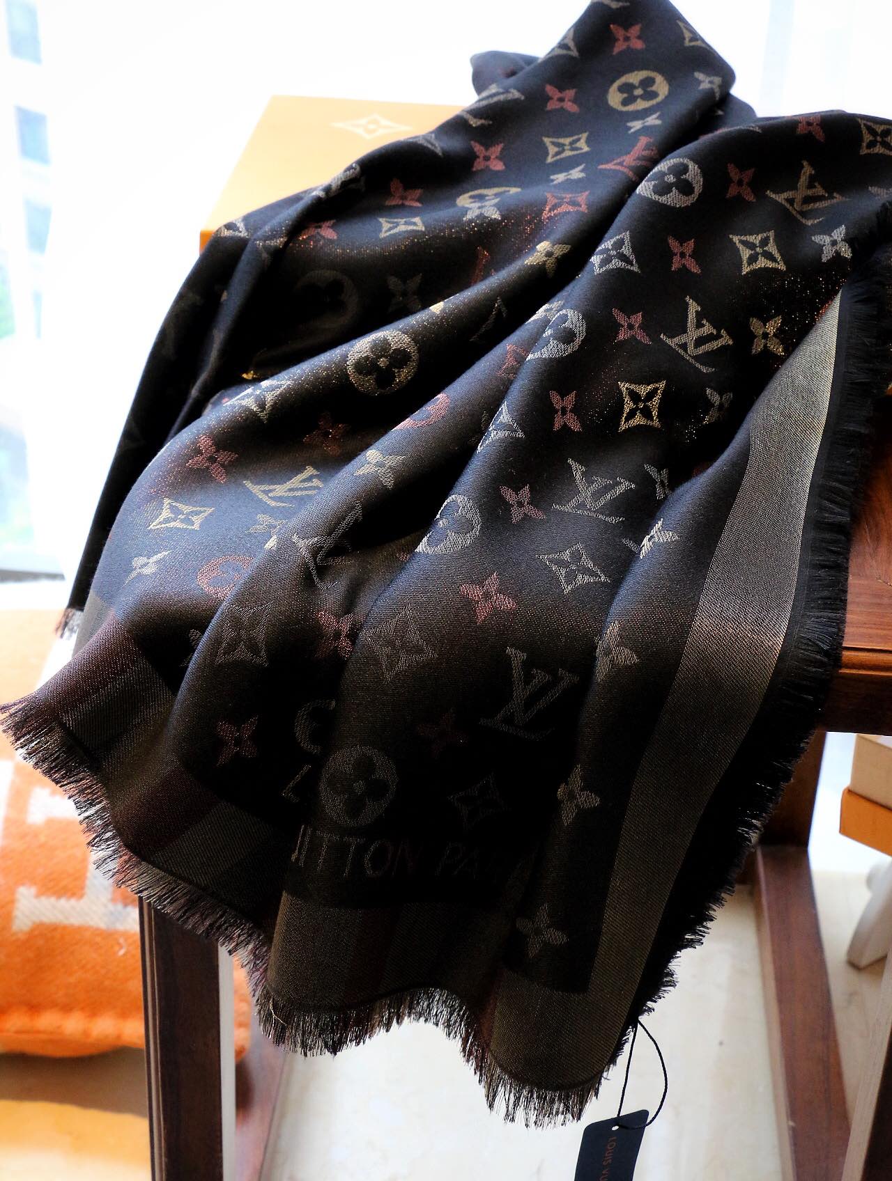 Shine Monogram Cashmere Scarf