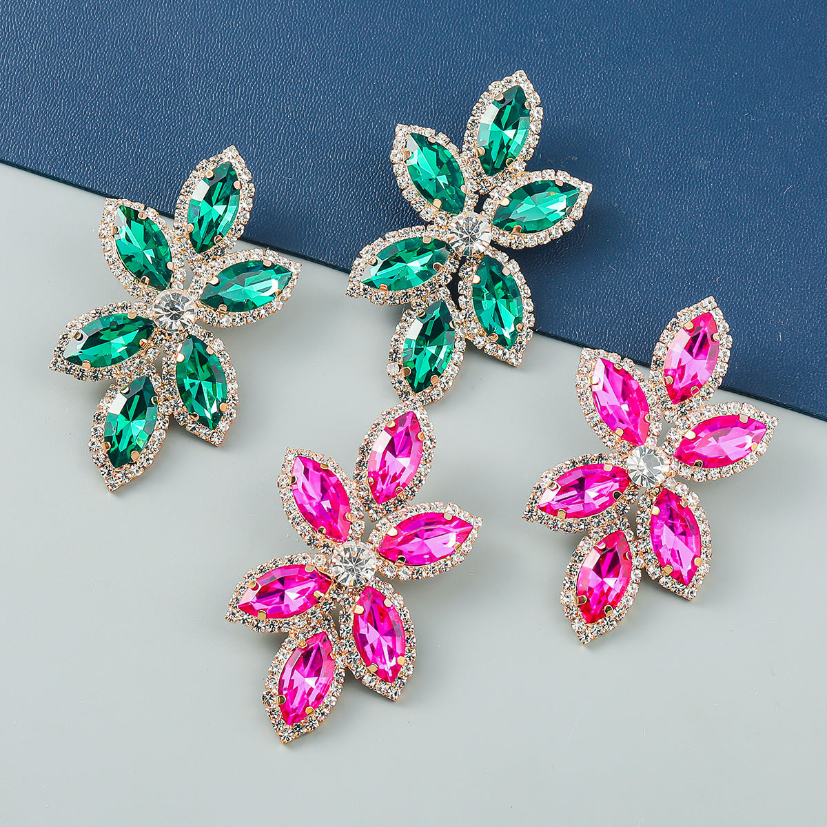 Sparkling Diamond Leaf Dinner Party Earrings