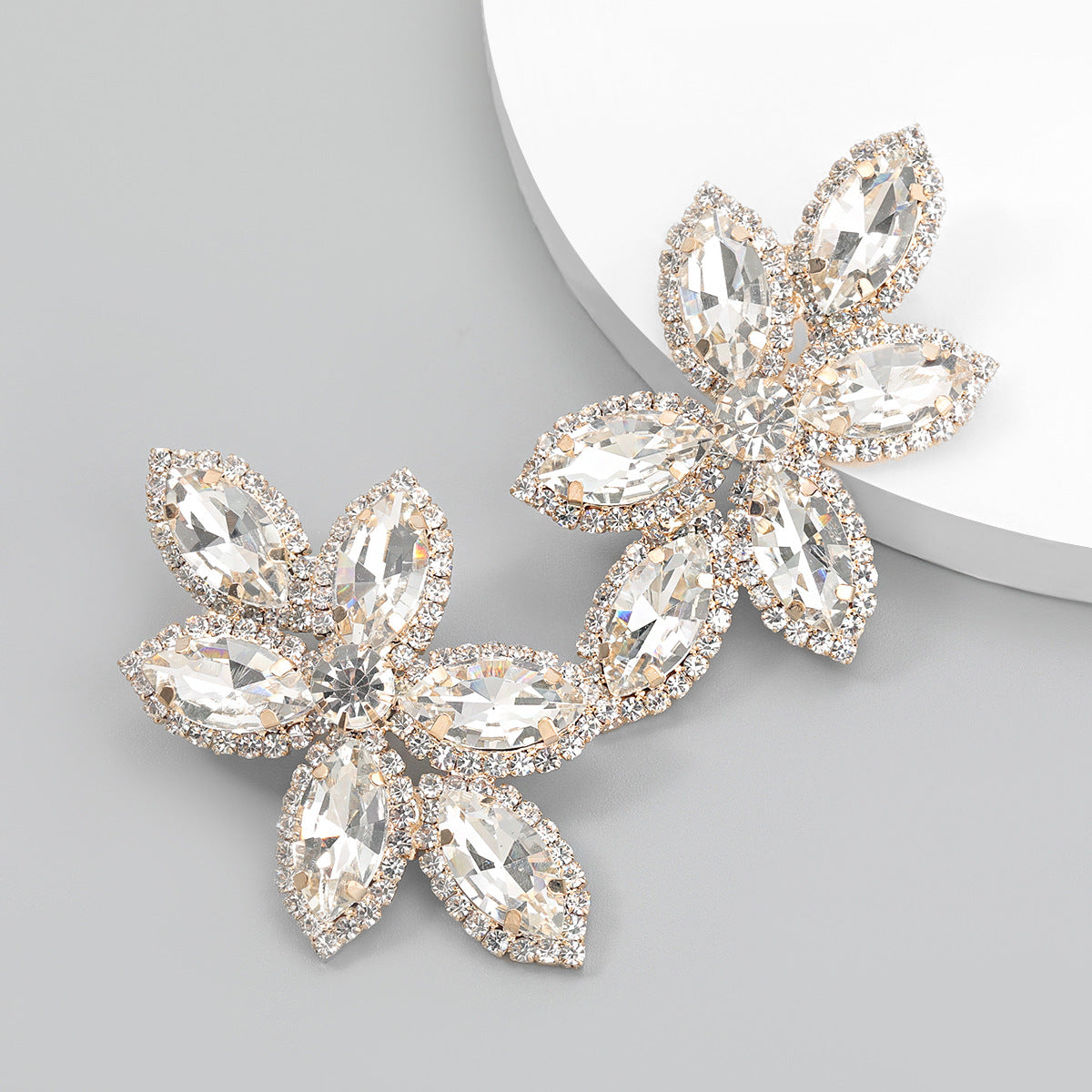 Sparkling Diamond Leaf Dinner Party Earrings