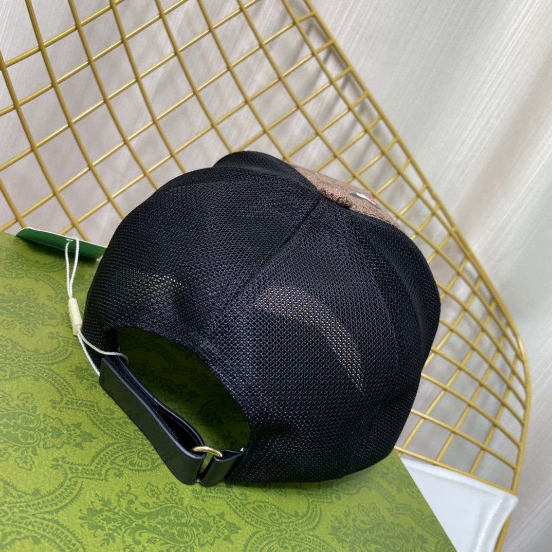 Cartoon Leather Patchwork Mesh Baseball Cap