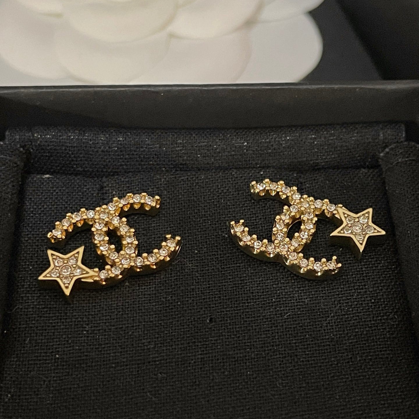 Sparkling Zircon Star Stud Earrings