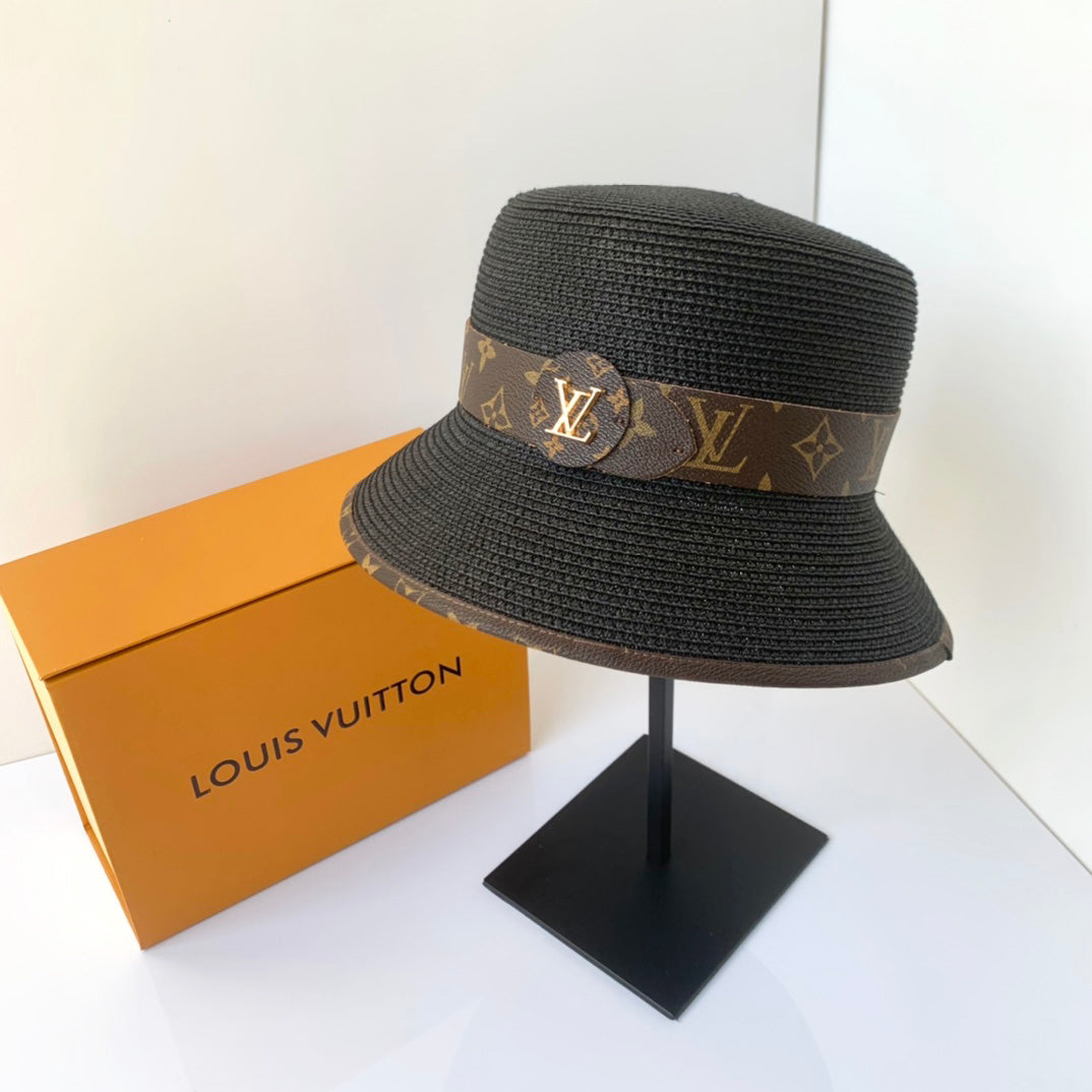 Hot Selling Monogram Straw Bucket Hat