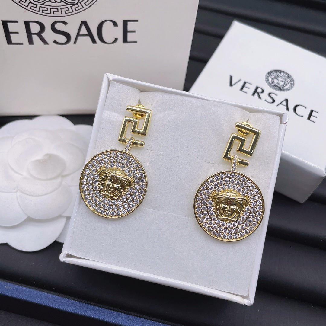 Vintage Full Diamond Maze Earrings