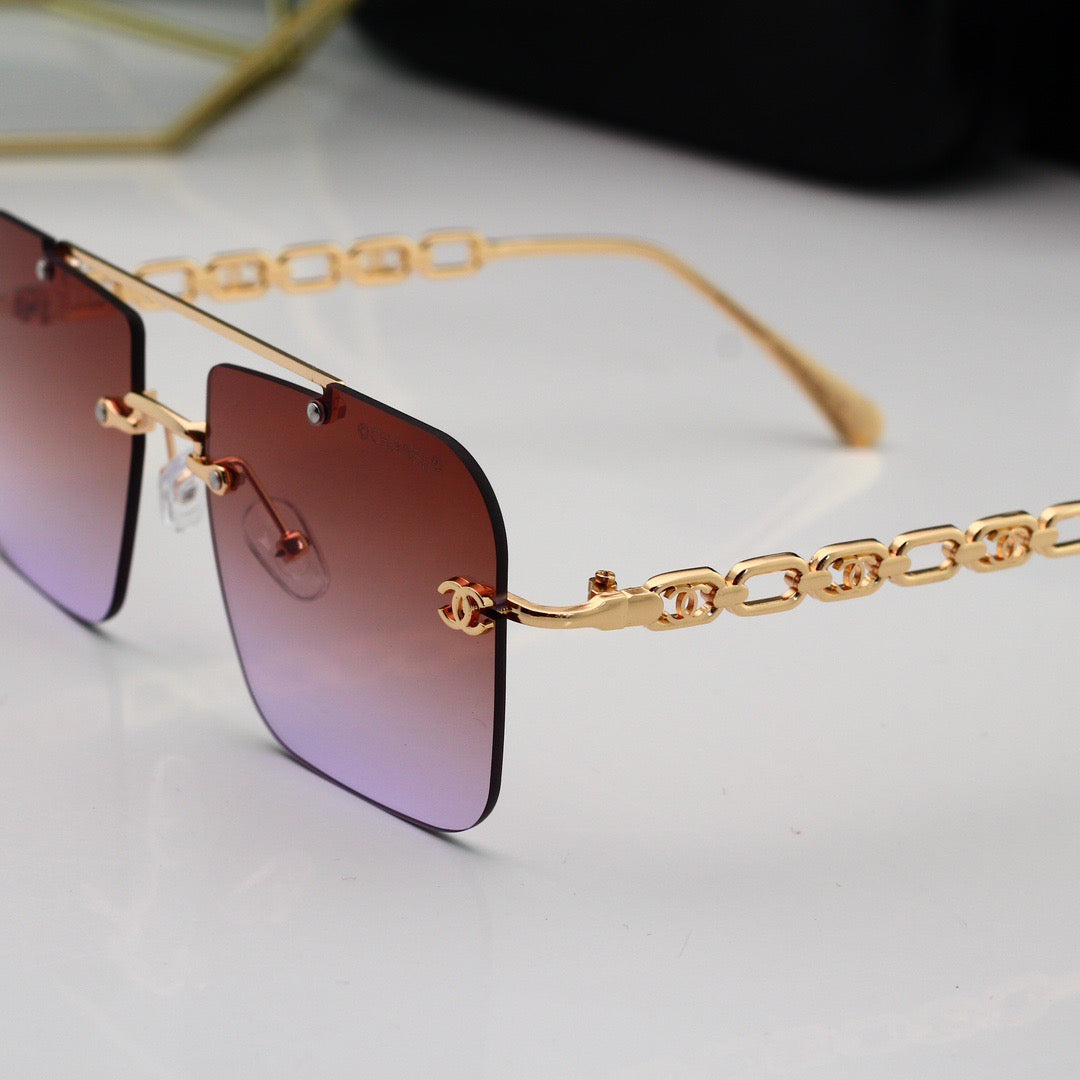 Fashionable watermark metal frame sunglasses H0807