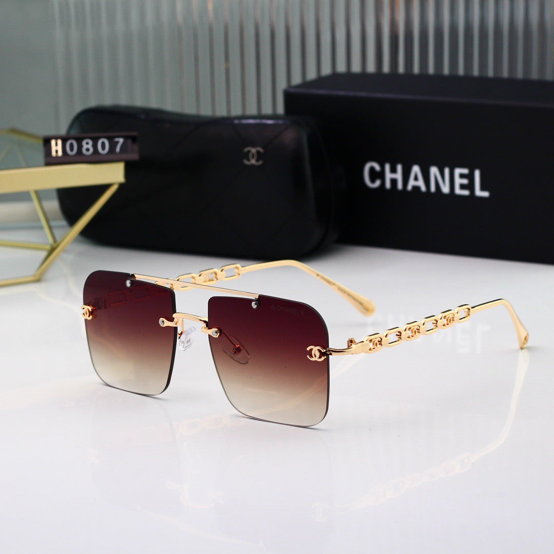 Fashionable watermark metal frame sunglasses H0807