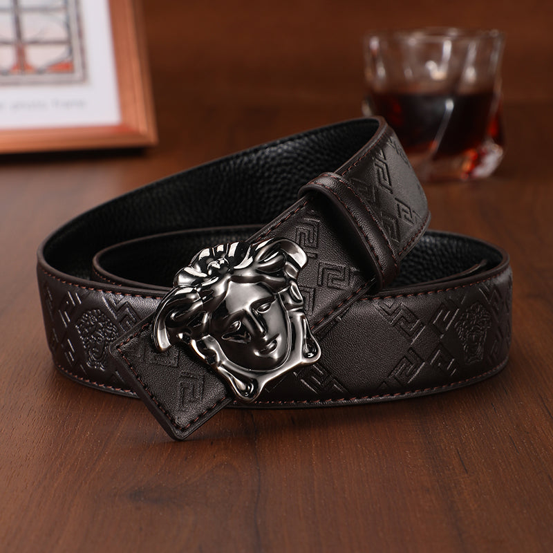 Medusa 3 Colors luxury printed letter leather belt