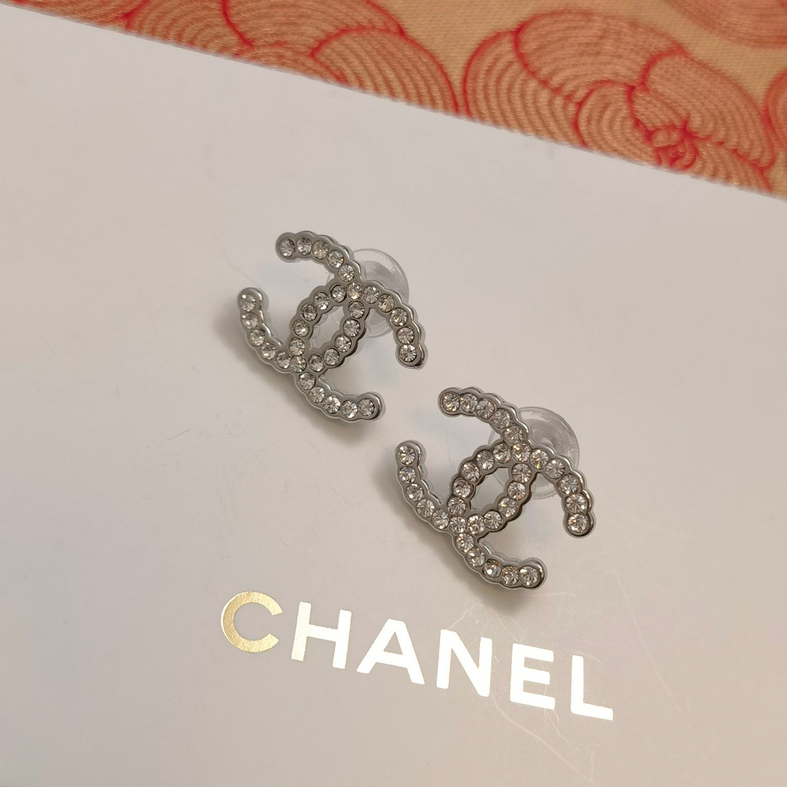 2-Color Diamond Logo Earrings