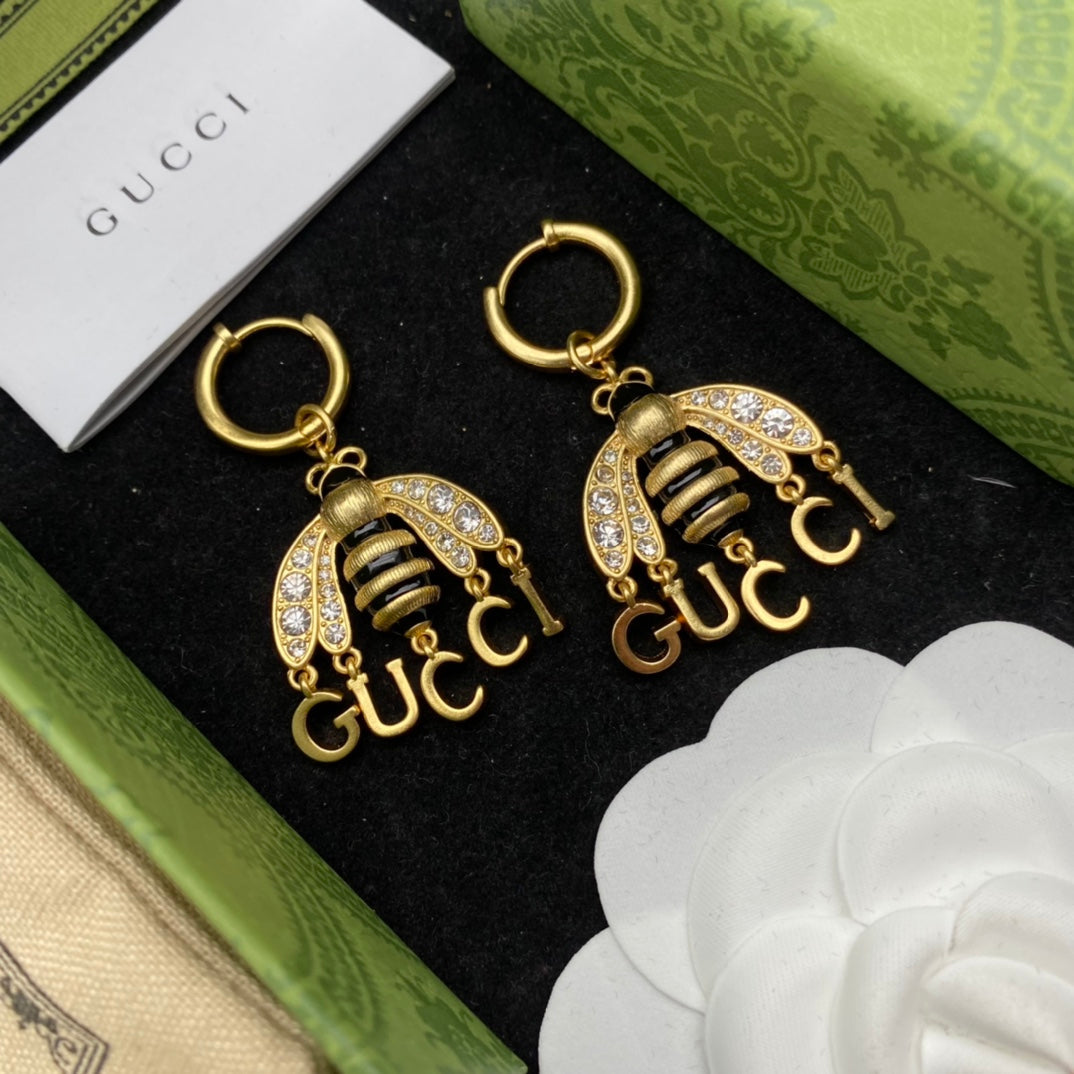 Premium Bee Element Drop Earrings