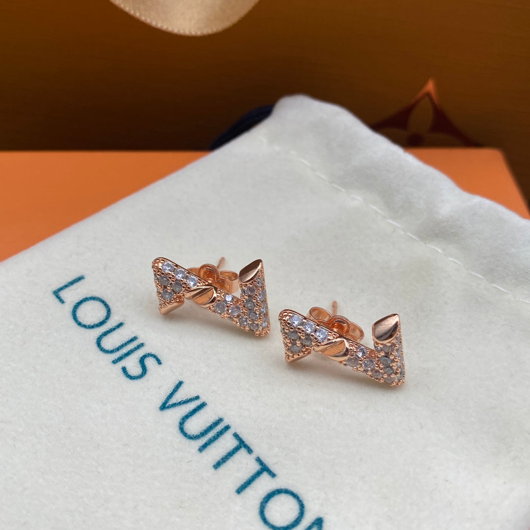 Full Diamond Inverted Stud Earrings