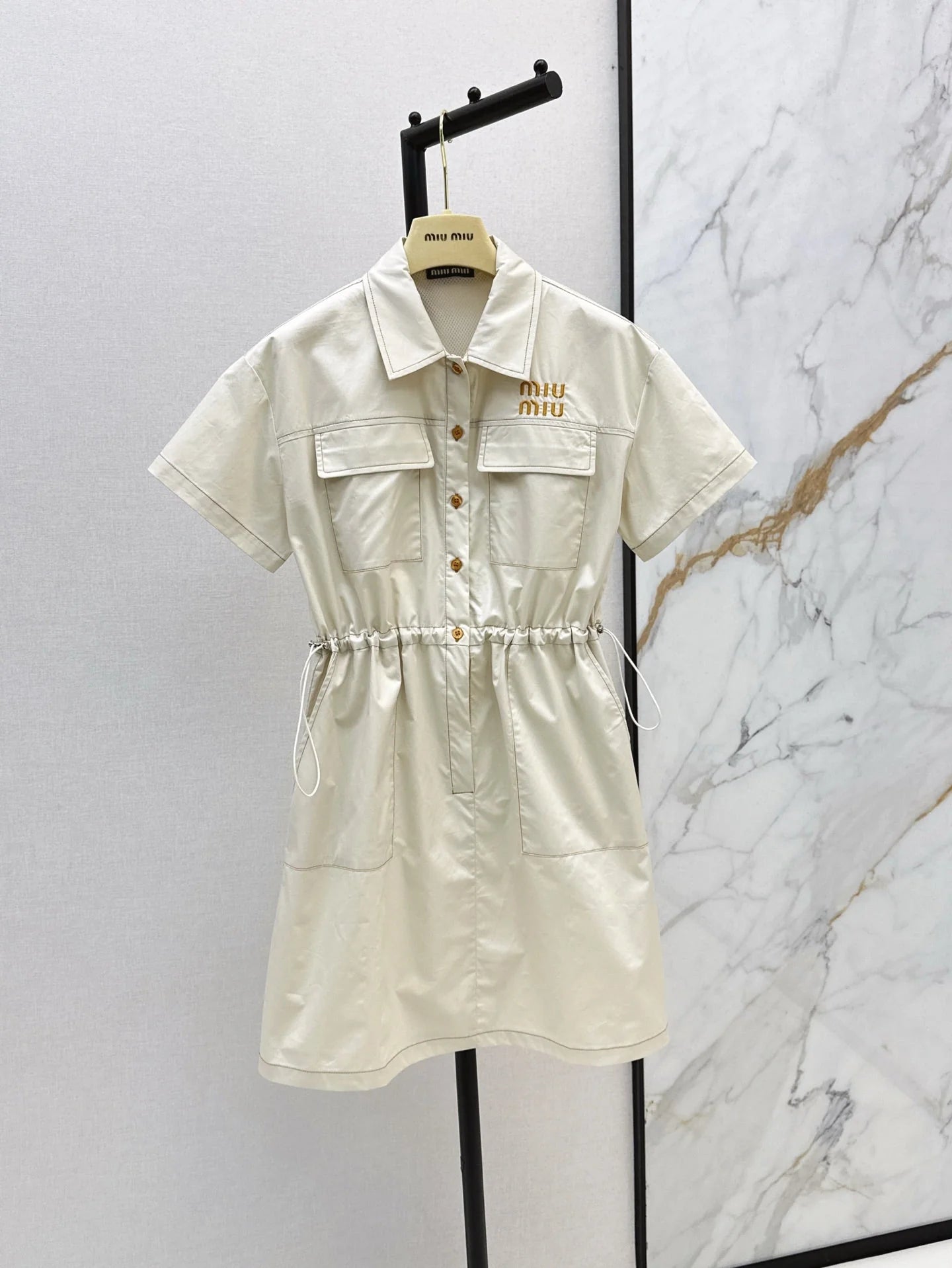 M 25 The latest workwear style double pocket dress for spring and summer