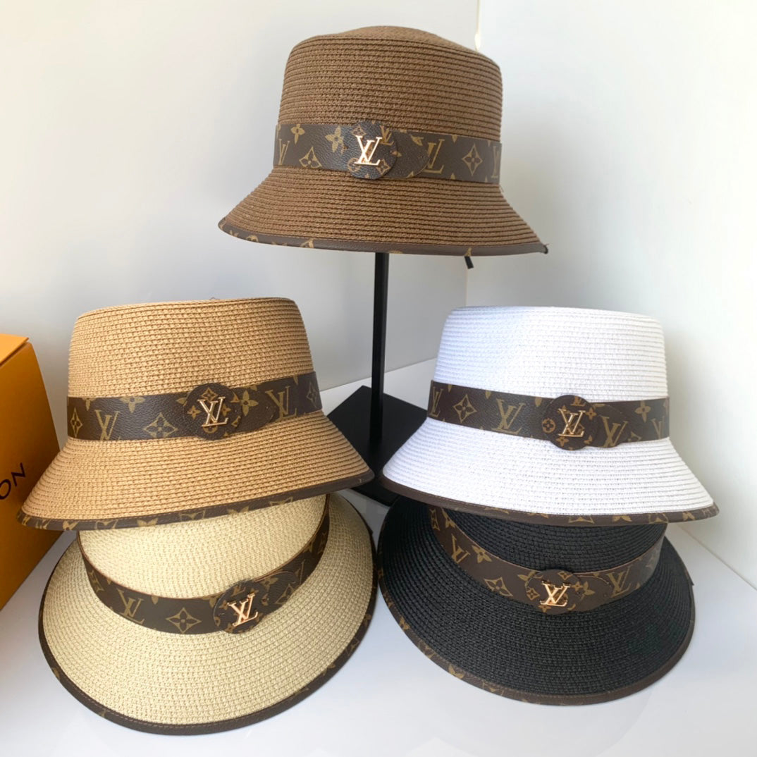 Hot Selling Monogram Straw Bucket Hat