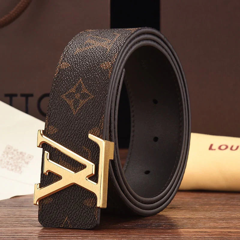 3 Colors luxury printed letter leather belt