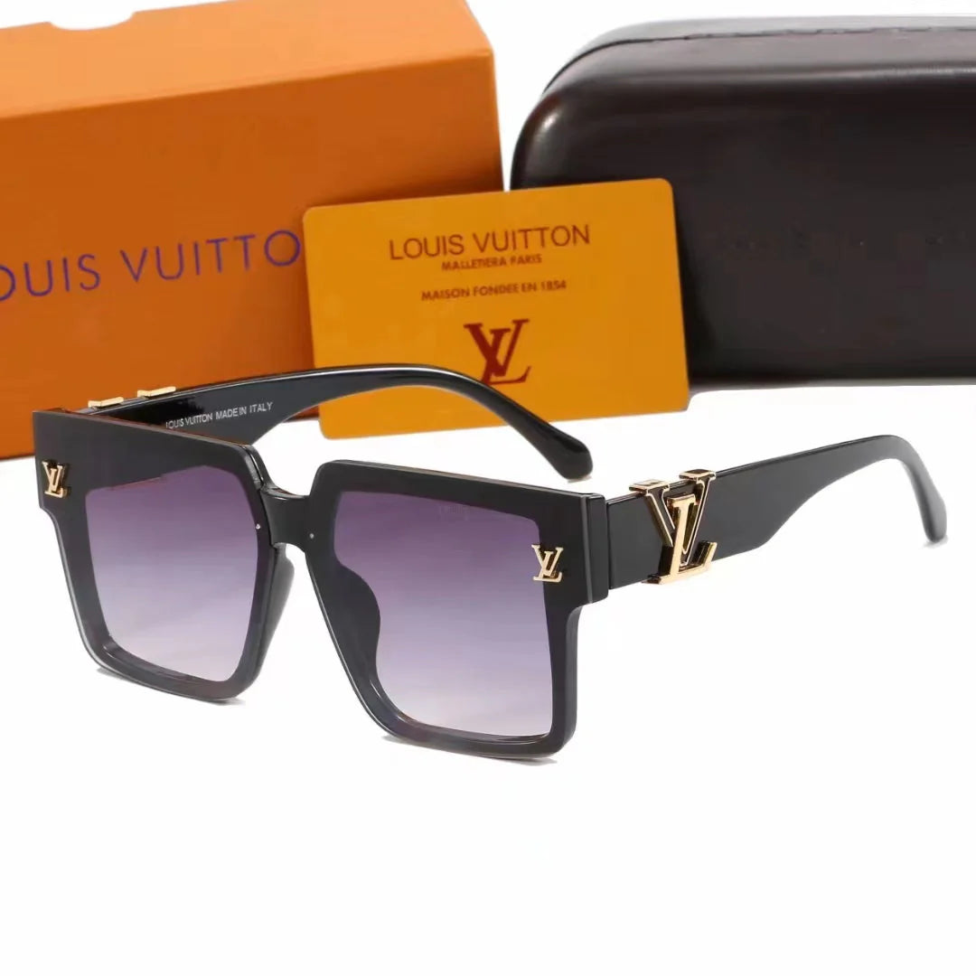 Classic large frame UV resistant fashion sunglasses