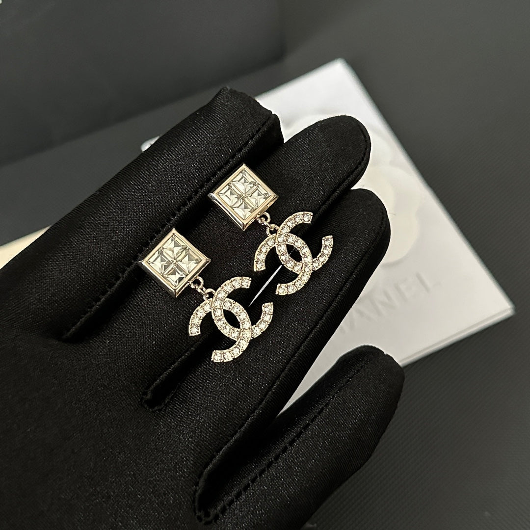 Vintage Square Diamond Earrings