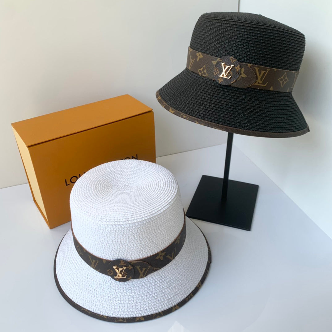 Hot Selling Monogram Straw Bucket Hat