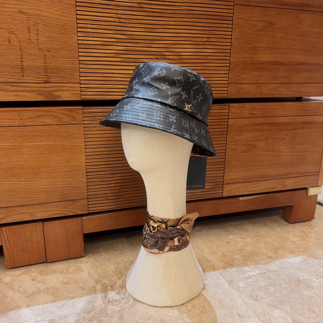 Classic Monogram Leather Bucket Hat