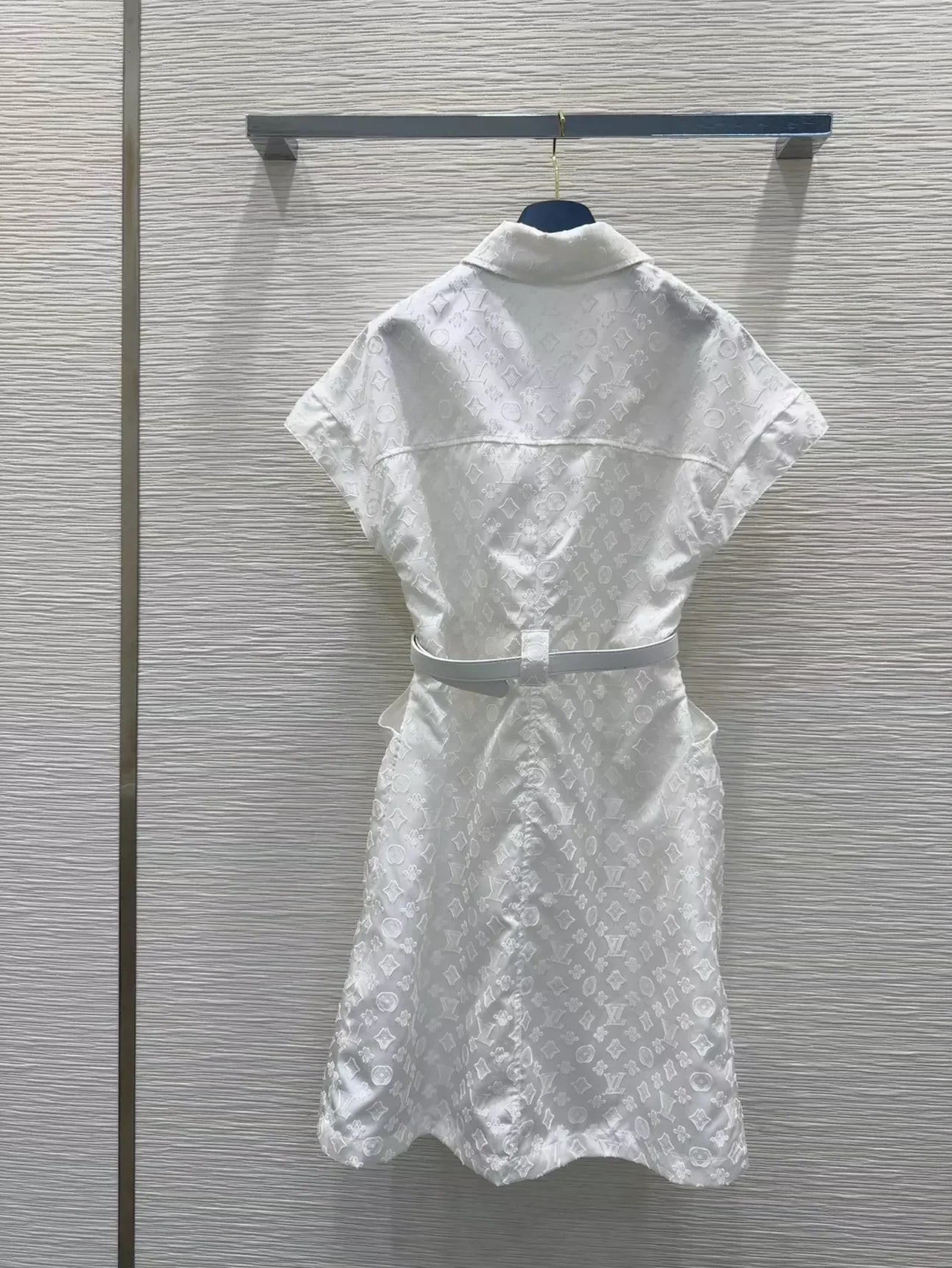 L 25 New Pocket Belt Lapel Short Sleeve Dresses