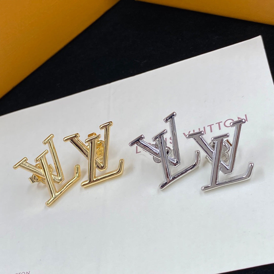 Classic Logo Letter Stud Earrings