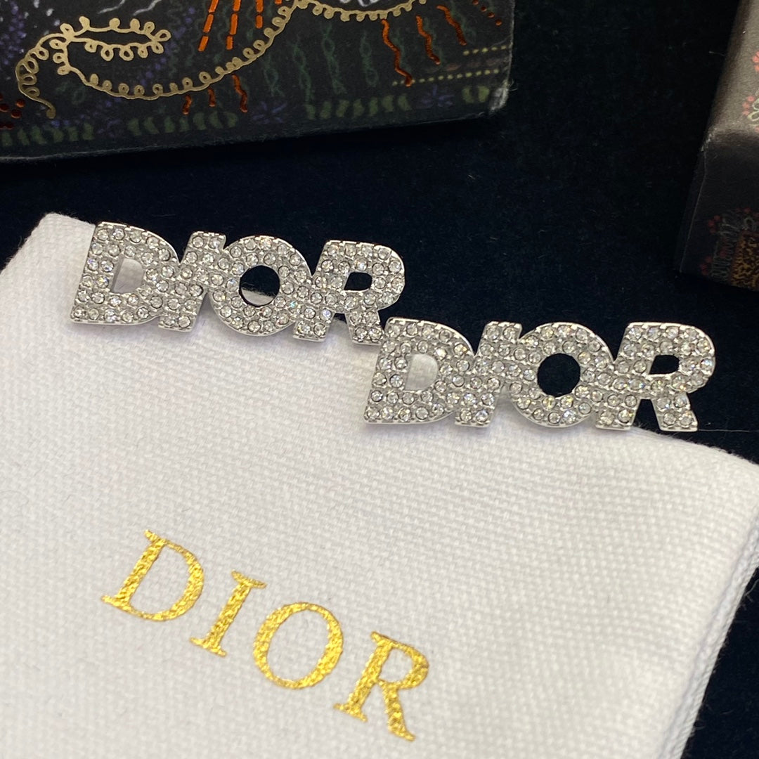 Letter Full Diamond Earrings