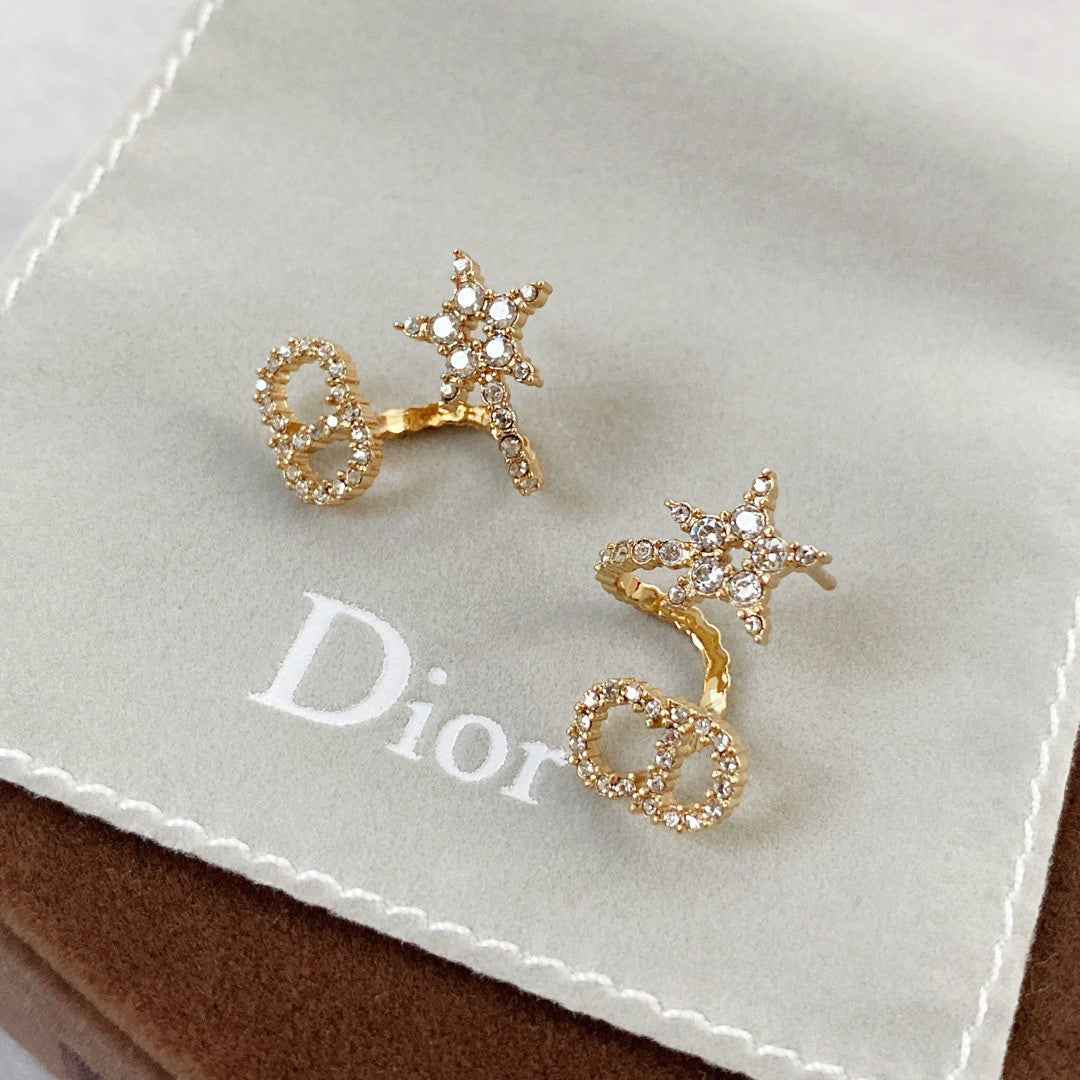 Diamond Star Stud Earrings