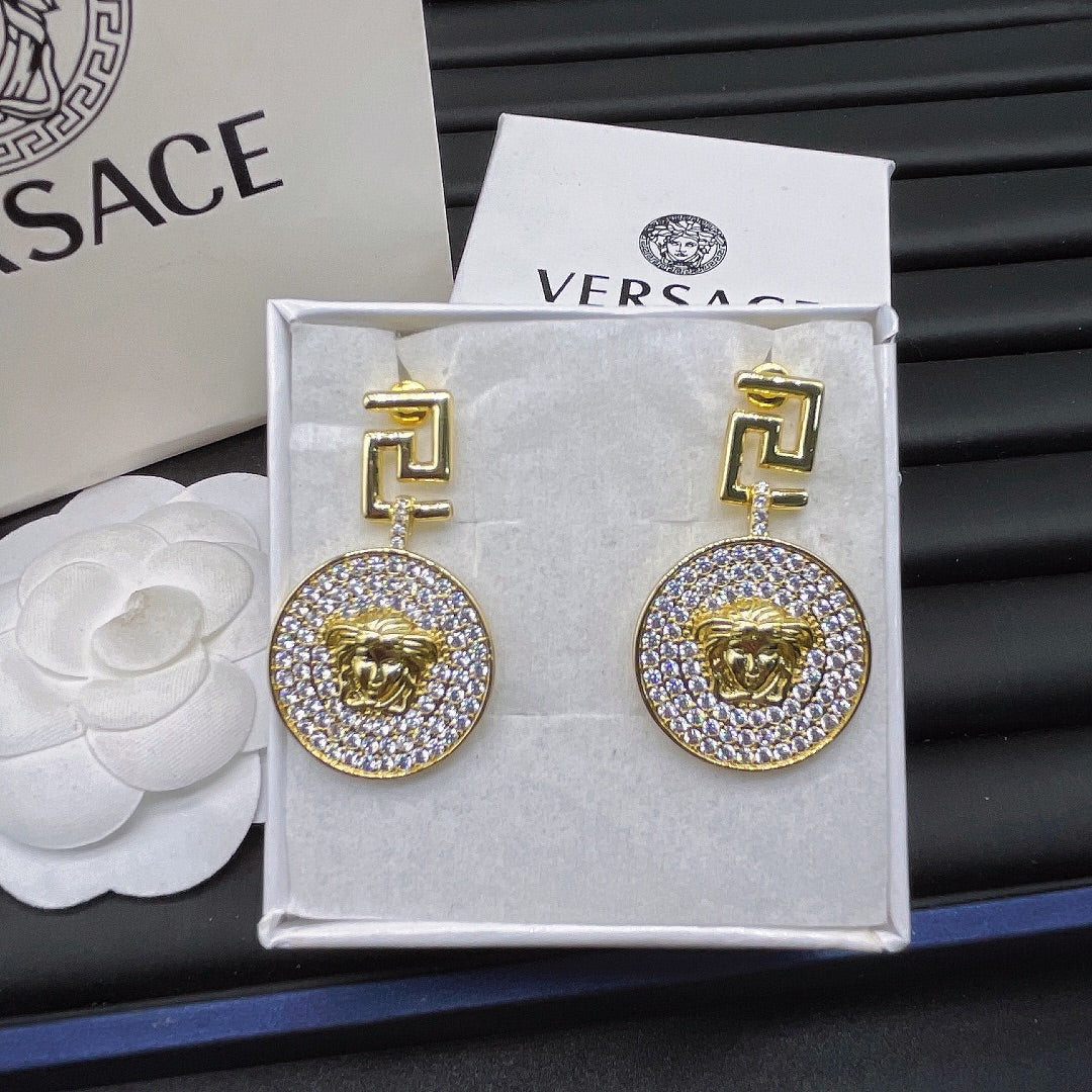 Vintage Full Diamond Maze Earrings