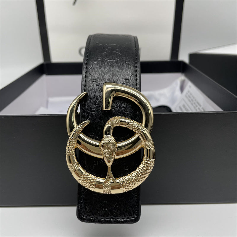 GG Luxury Printed Letter Leather Belt