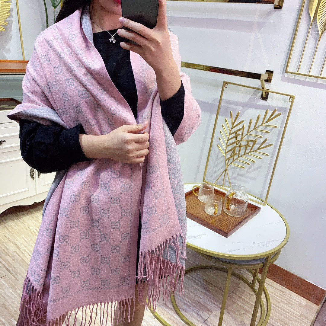 All-match Jacquard Fringed Scarf