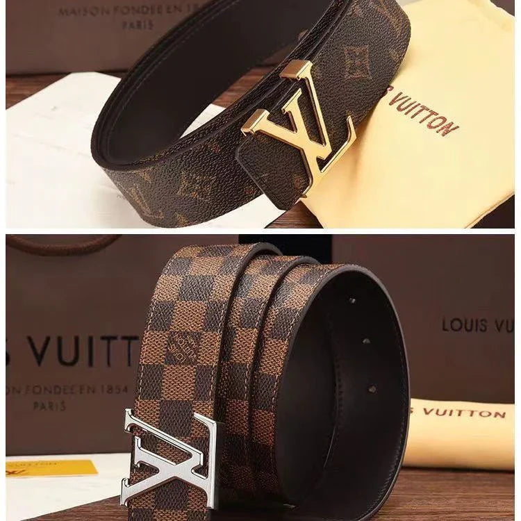 3 Colors luxury printed letter leather belt