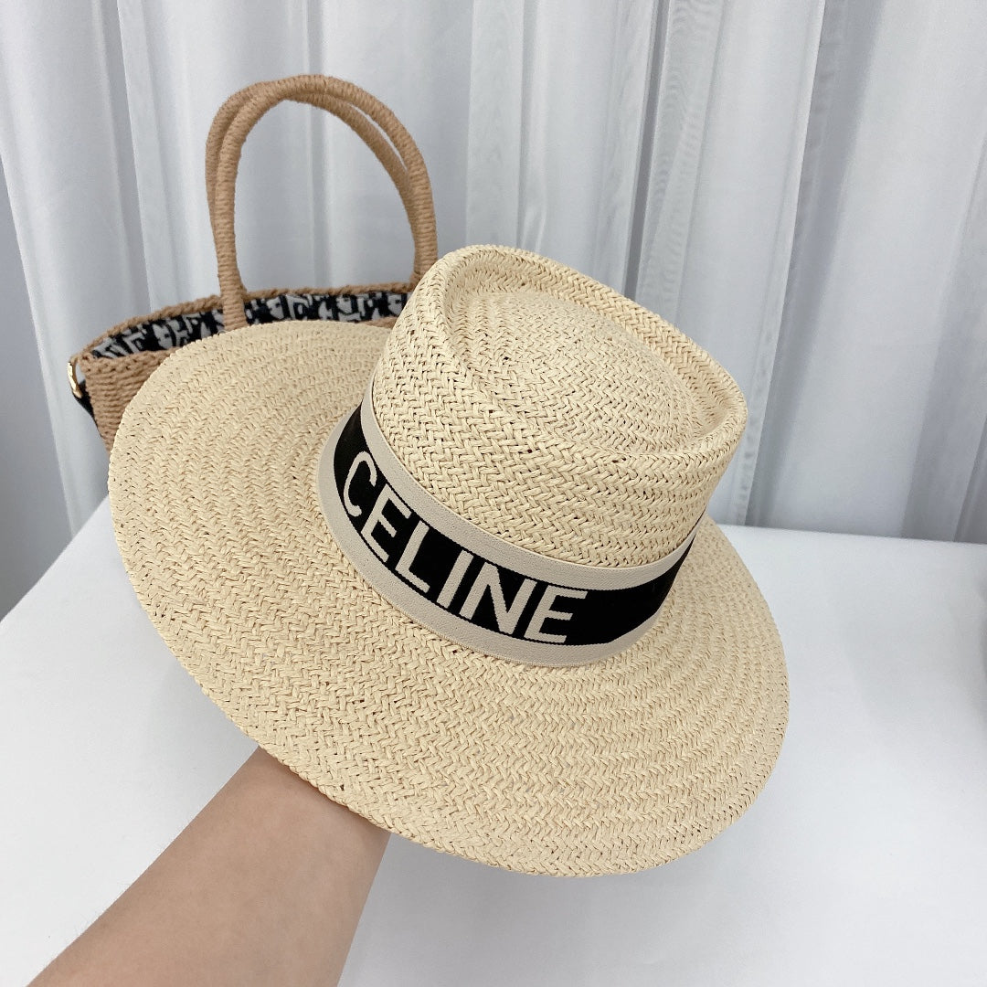 Temperament Concave Top Straw Hat