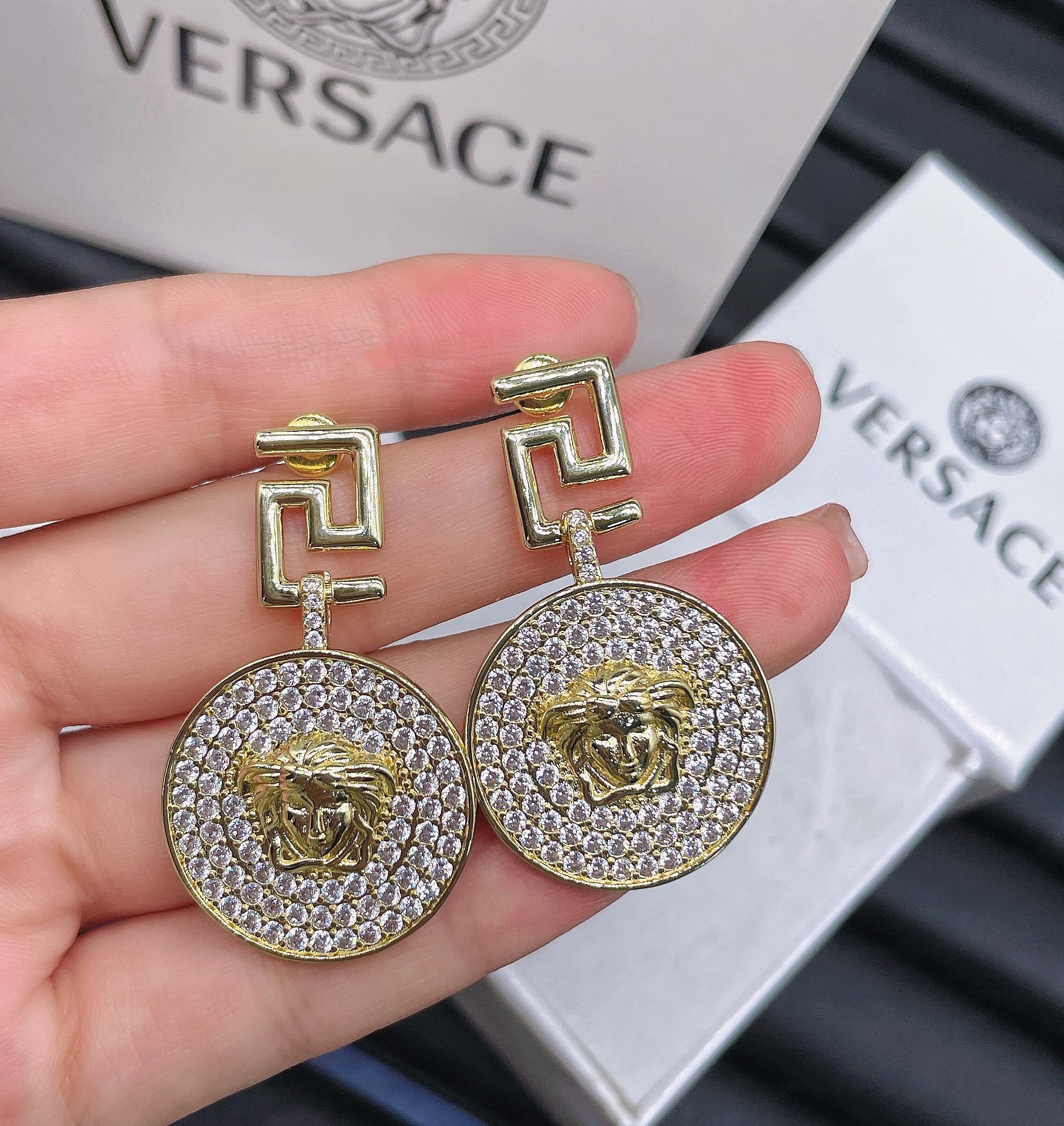 Vintage Full Diamond Maze Earrings