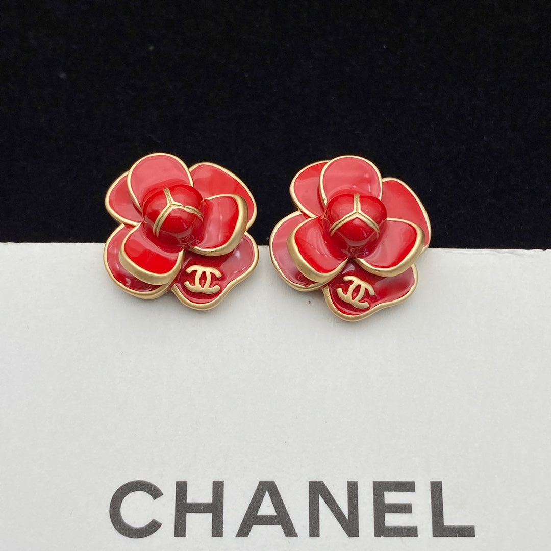 Elegant Camellia Stud Earrings