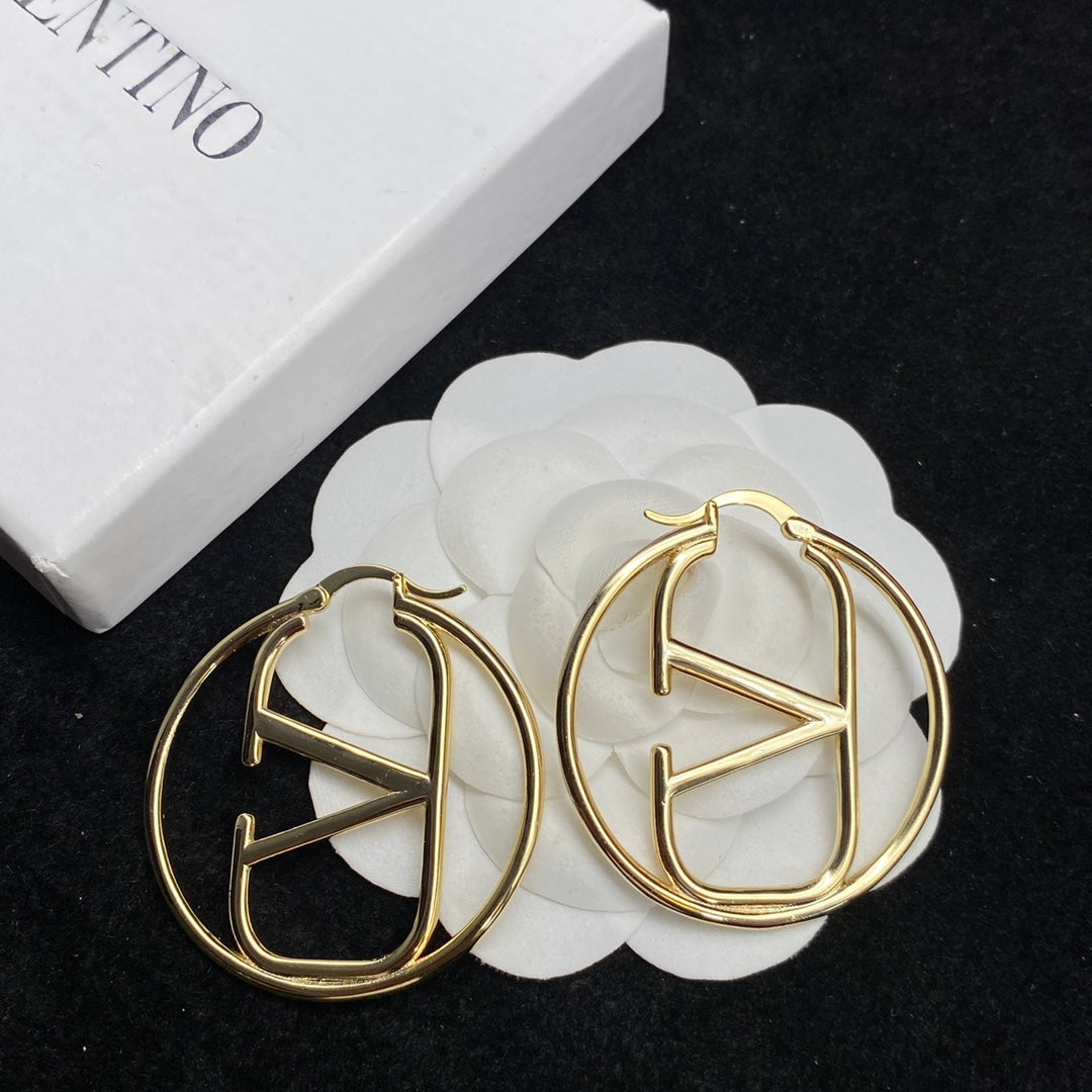 Classic Logo Large Round Earrings