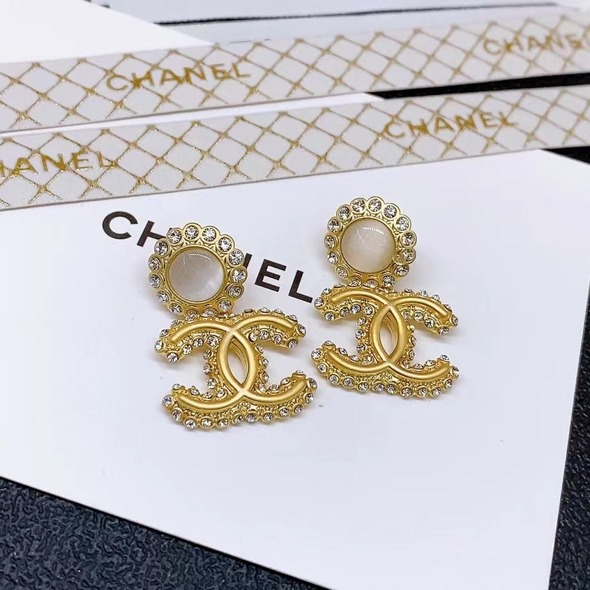 New Luxury Crystal Gold Earrings