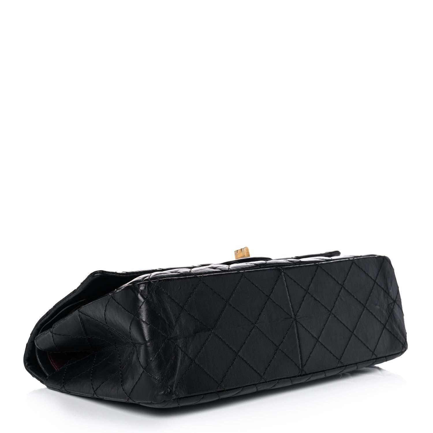 Aged Calfskin Quilted 2.55 Reissue 226 Flap Black