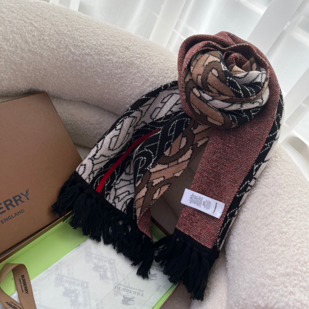 Statement Monogram-jacquard Cashmere Scarf