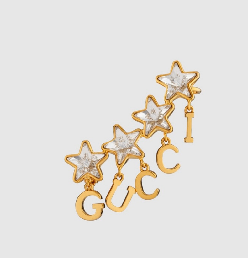 Star Logo Letter Unilateral Earring